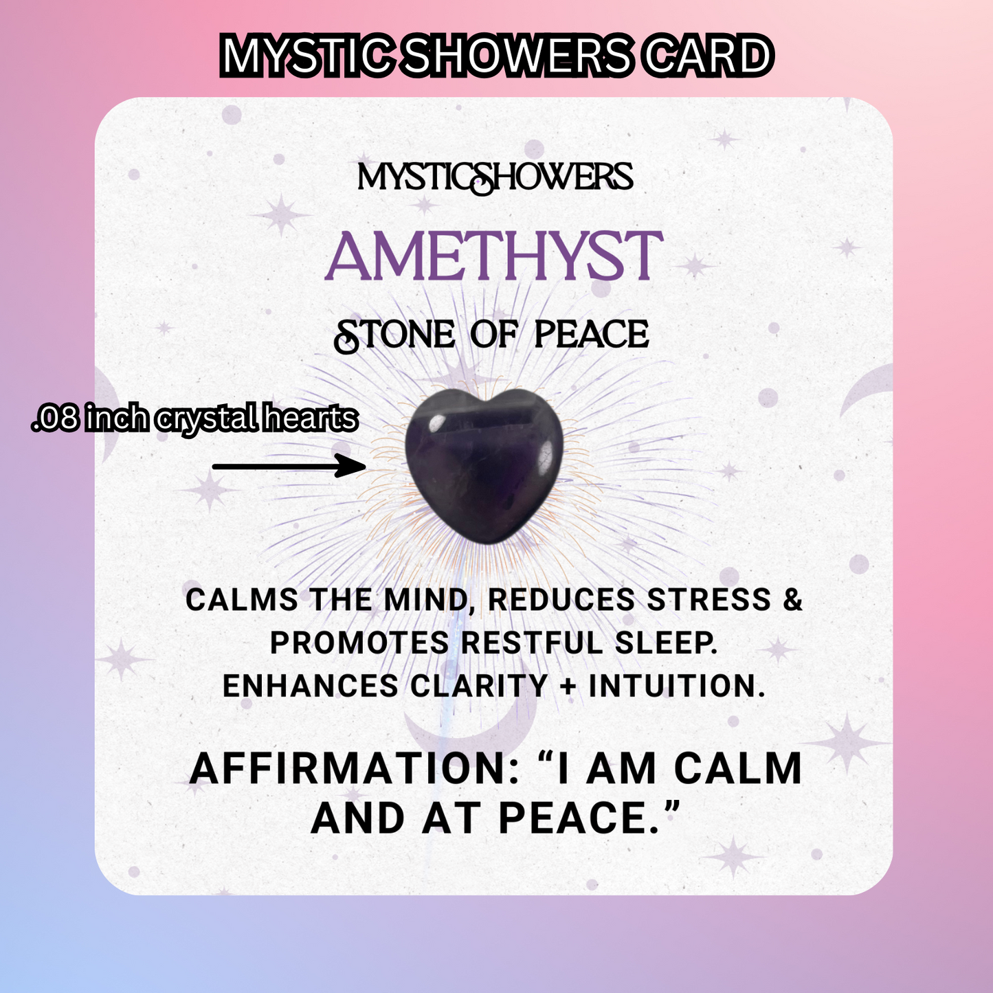 Custom Mini Healing Amethyst Crystal Gift Bags: Pocket Affirmation Stones, Party Favors