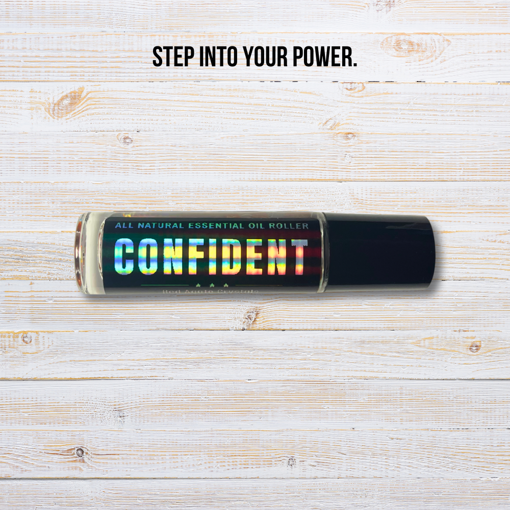 Confident Essential Oil Roller | Courage & Empowerment Crystal Roll-On