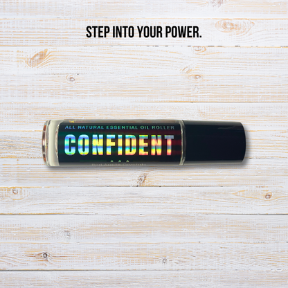 Confident Essential Oil Roller | Courage & Empowerment Crystal Roll-On