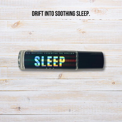 Sleep Essential Oil Roller | Crystal Infused Roll-On for Rest, Relaxation & Peaceful Sleep