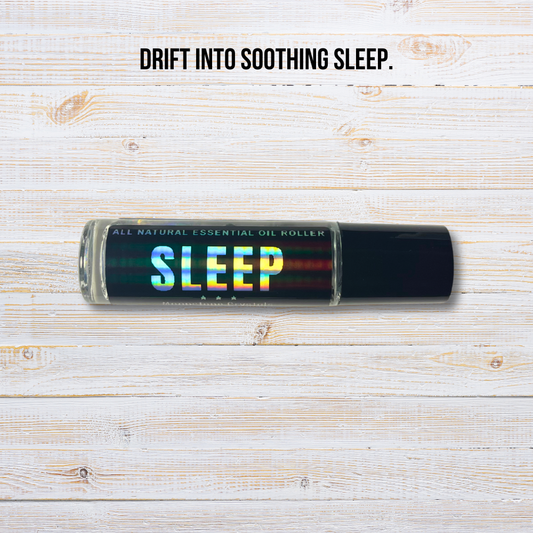 Sleep Essential Oil Roller | Crystal Infused Roll-On for Rest, Relaxation & Peaceful Sleep