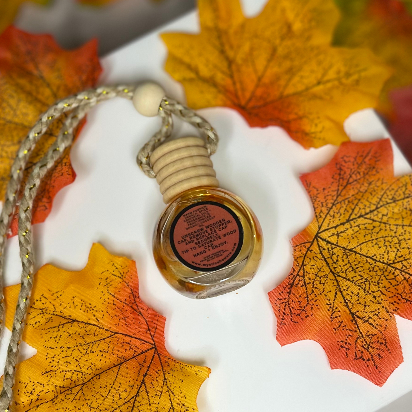Pumpkin Spice & Apple Cider Car Diffuser – Crystal Infused