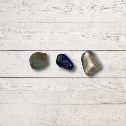Wisdom Crystal Pack – Amazonite, Clear Quartz & Lapis Lazuli