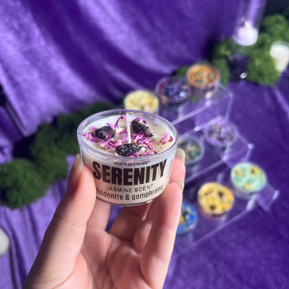 Energy Candles with Crystals & Botanicals