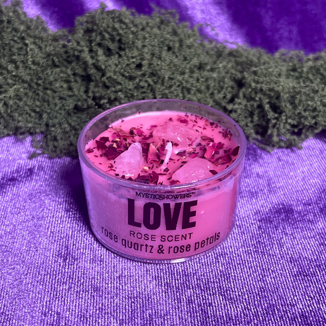 Energy Candles with Crystals & Botanicals