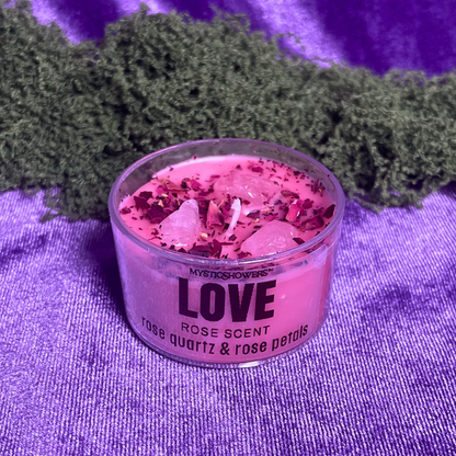 Energy Candles with Crystals & Botanicals