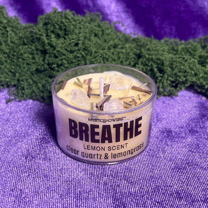 Energy Candles with Crystals & Botanicals