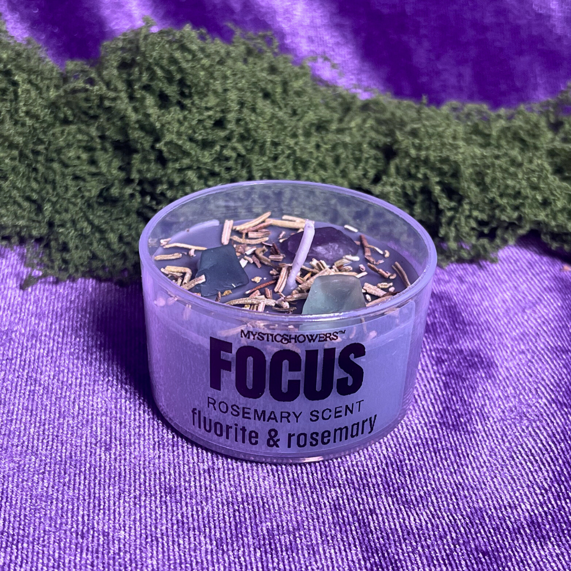 Energy Candles with Crystals & Botanicals