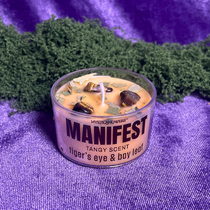 Energy Candles with Crystals & Botanicals