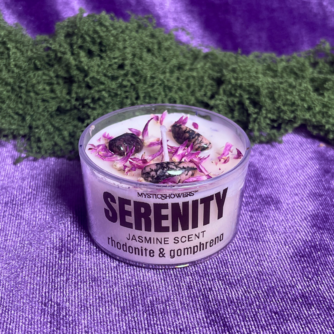 Energy Candles with Crystals & Botanicals