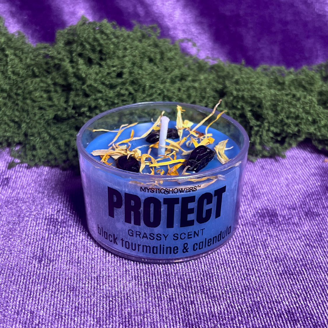 Energy Candles with Crystals & Botanicals