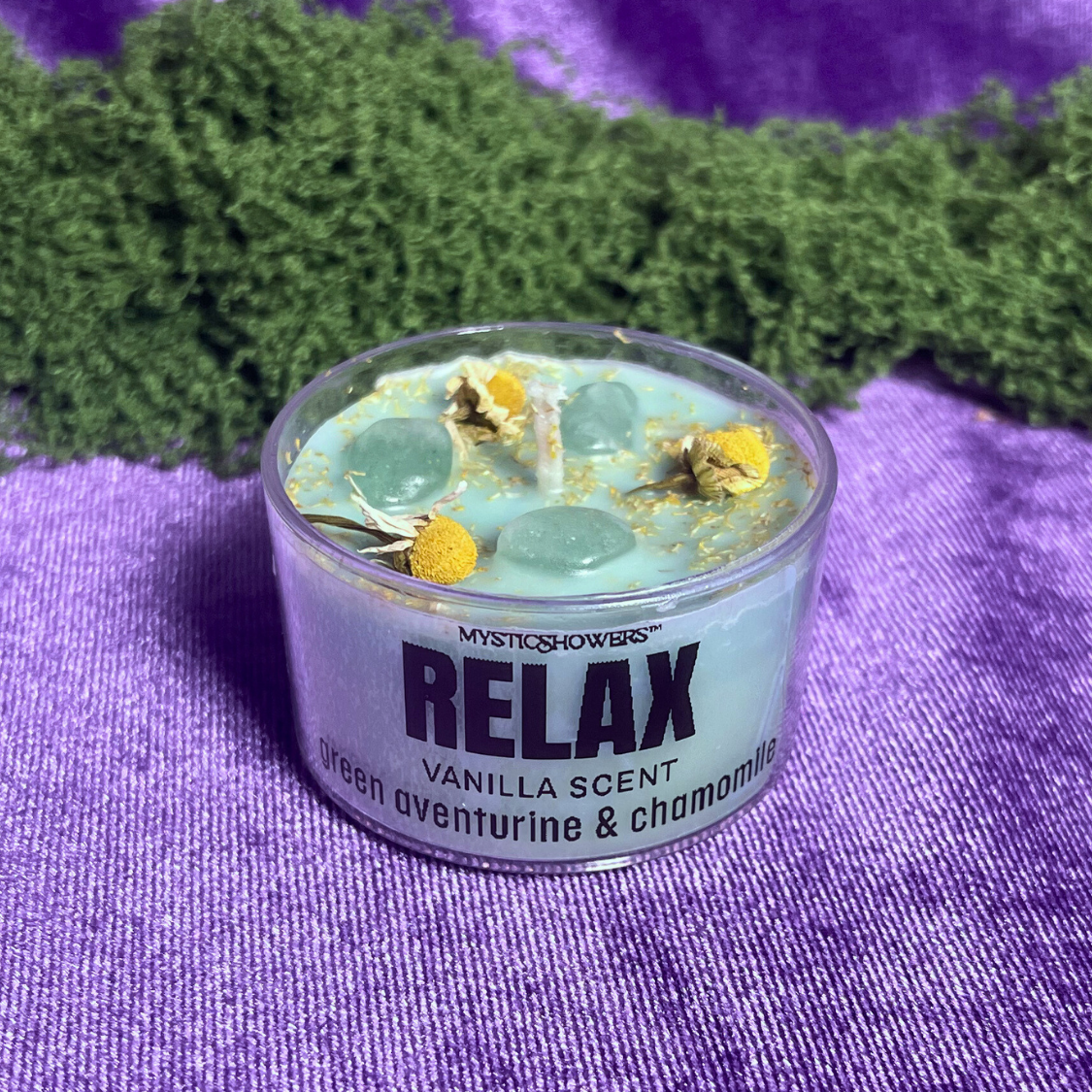 Energy Candles with Crystals & Botanicals