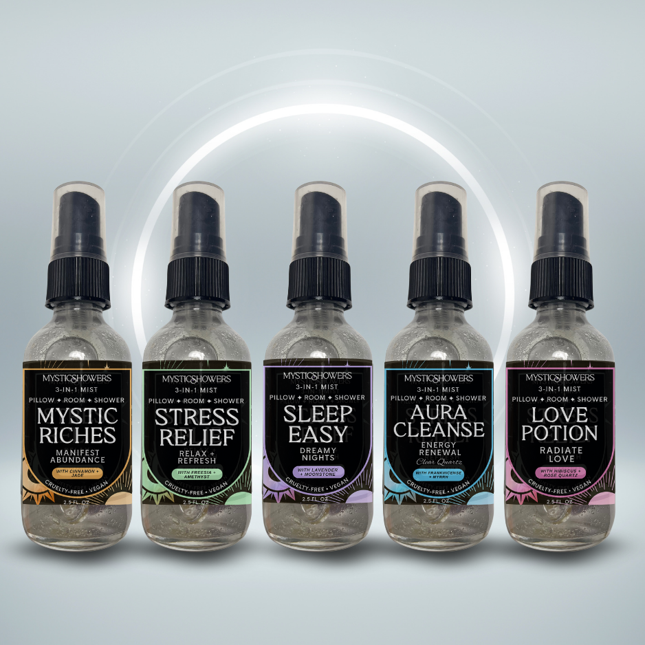 🌟 5-in-1 Crystal-Infused Intention Spray Bundle