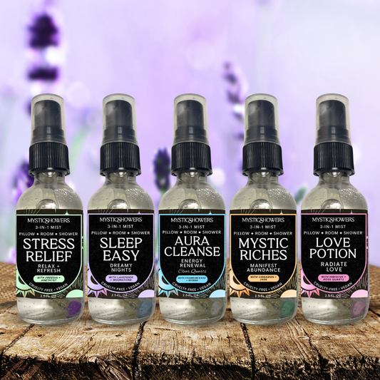 🌟 5-in-1 Crystal-Infused Intention Spray Bundle