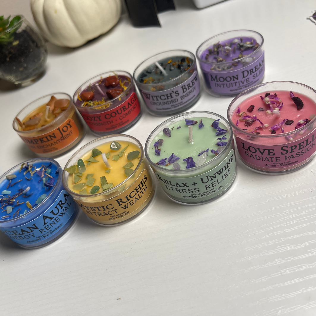 Mystic Showers™ Botanical Crystal Candle Collection Small | 1.6oz