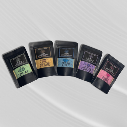 Bath Therapy Ritual Soak for Love, Relax, Money, Aura, Sleep | Intention Bath Salts, Bath Tea Botanicals