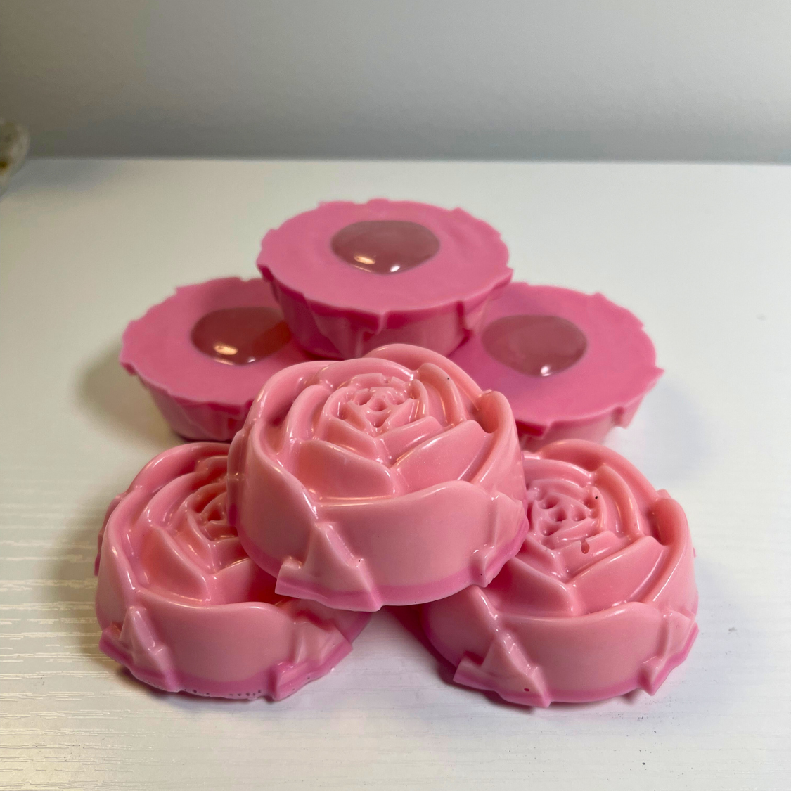 Crystal Infused Soap with Rose Quartz Heart | Cleansing + Crystal Energy | Shea & Japanese Cherry Blossom