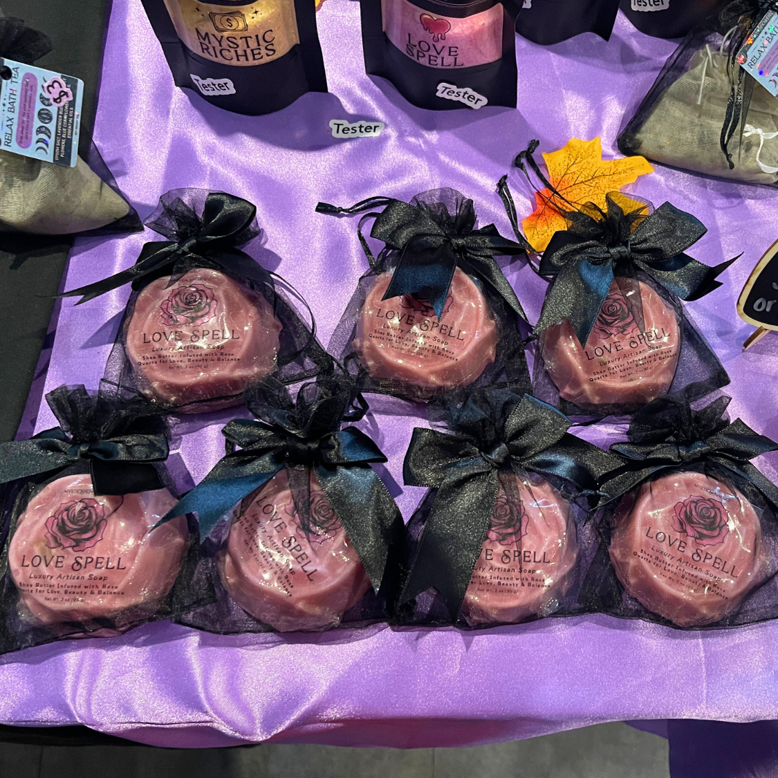 Crystal Infused Soap with Rose Quartz Heart | Cleansing + Crystal Energy | Shea & Japanese Cherry Blossom