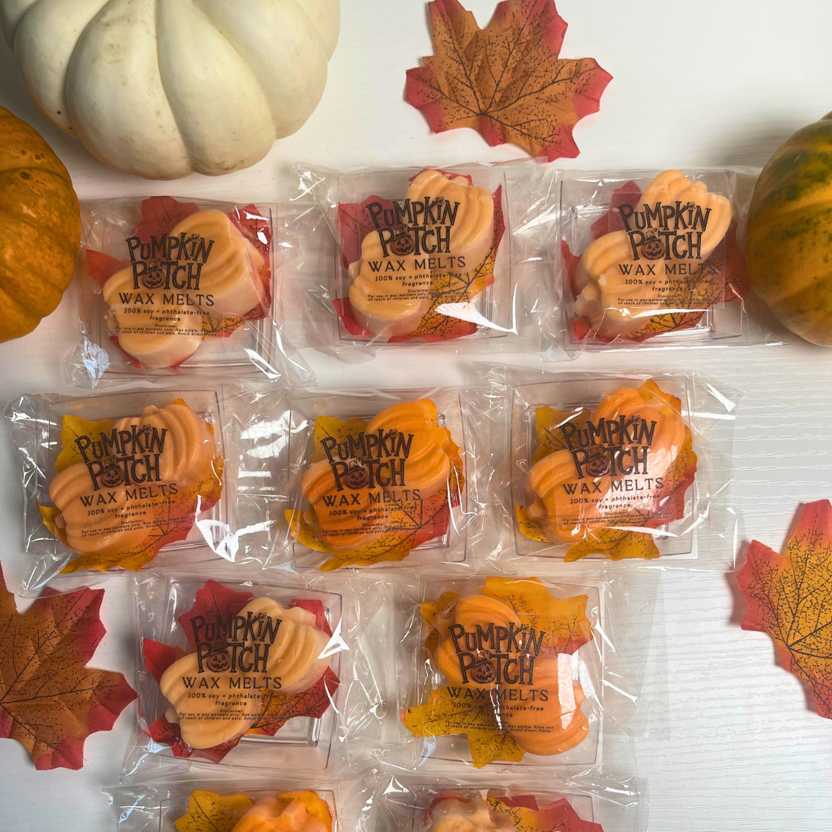 Pumpkin Patch Wax Melts – Fall Scented Soy Wax Tarts, Pumpkin Pie Aroma, Hand-Poured Melts, Phthalate & Paraben Free