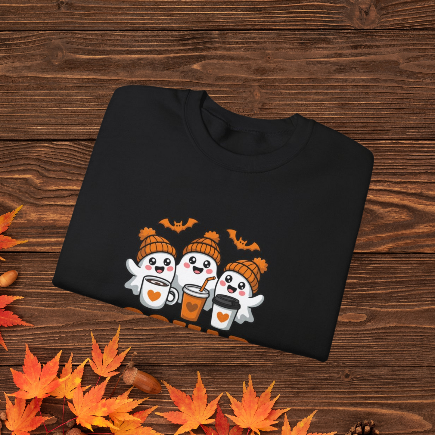 Squad Ghouls | Cozy Ghost Latte Crewneck Sweatshirt