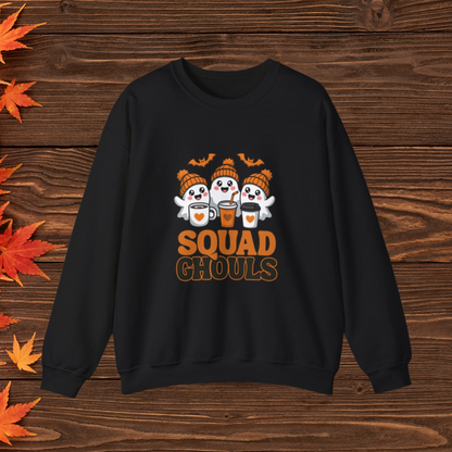 Squad Ghouls | Cozy Ghost Latte Crewneck Sweatshirt