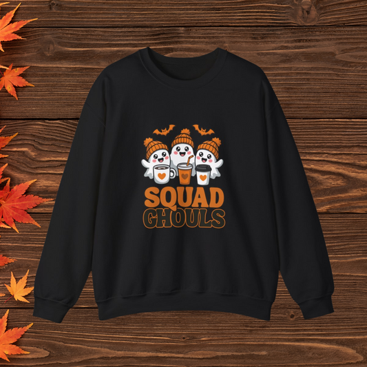 Squad Ghouls | Cozy Ghost Latte Crewneck Sweatshirt