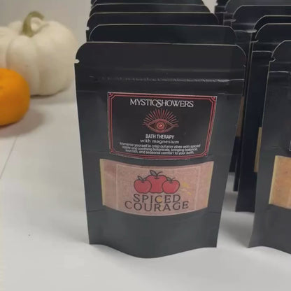 Limited Edition Fall Bath Salts | Pumpkin Magic, Spiced Courage, Witch’s Brew Soaks | Cozy, Courage + Manifestation