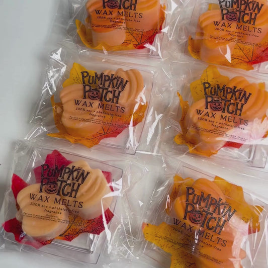 Pumpkin Patch Wax Melts – Fall Scented Soy Wax Tarts, Pumpkin Pie Aroma, Hand-Poured Melts, Phthalate & Paraben Free