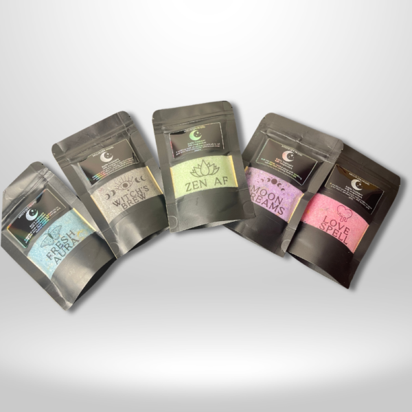 Bath Therapy Ritual Soak for Love, Relax, Money, Aura, Sleep | Intention Bath Salts, Bath Tea Botanicals