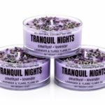 Tranquil Nights – Lavender & Ylang Ylang Infused with Amethyst + Lavender Buds