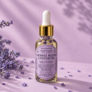 Organic Cold-Pressed Castor Oil | Crystal-Infused | Nails, Hair + Skin | Frankincense, Lavender, Jade + Quartz