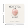Custom Rose Quartz Healing Crystal Heart Wedding Favors Keepsake Gift