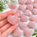 Rose Quartz Heart Crystal | 30mm (1.18”) | Natural Crystal Hearts for Gifts, Favors & Décor | Wholesale