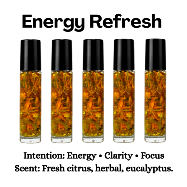 Frankincense & Lemongrass Essential Oil Roller | Energy Refresh