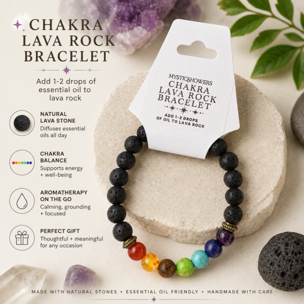 Lava Rock Diffuser Bracelet | Essential Oil Bracelet | Chakra Bracelet