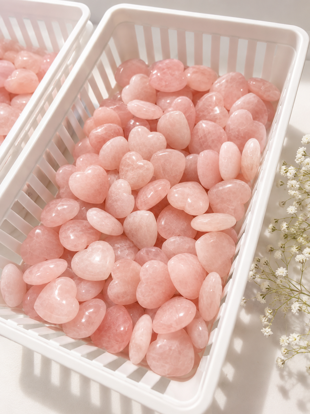 Rose Quartz Heart Crystal | 30mm (1.18”) Polished Healing Stone | Pocket Crystal | Wholesale - Image 2