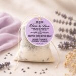 Personalized Bath Tea Favor Bags | Lavender Chamomile Epsom Salt Soak