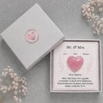 Rose Quartz Heart Keepsake Box | Polished Crystal Gift Card (Ready to Gift)