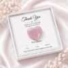 Rose Quartz Heart Wedding Favor Gift Box | Crystal Keepsake with Thank You Card