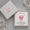 Rose Quartz Heart Keepsake Box | Polished Crystal Gift Card (Ready to Gift)