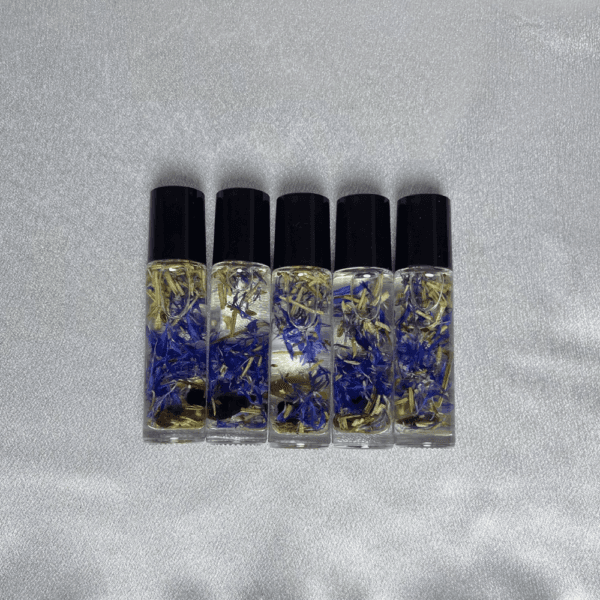 Nag Champa Essential Oil Roller – Previously Witch’s Brew | Awaken, Frankincense & Sweet Orange | Smoky Quartz + Black Obsidian