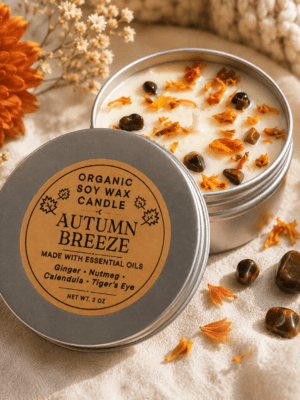 ChatGPT Image Aug 23, 2026, 08_20_05 PM Autumn Breeze Crystal Candle | Clove & Nutmeg Essential Oils | Tiger’s Eye MANIFEST | Organic Soy Wax Fall Candle
