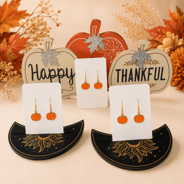 ChatGPT Image Aug 23, 2026, 08_37_41 PM Pumpkin Dangle Earrings | Fall Earrings | Halloween & Thanksgiving Jewelry