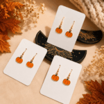 Pumpkin Dangle Earrings | Fall Earrings | Halloween & Thanksgiving Jewelry