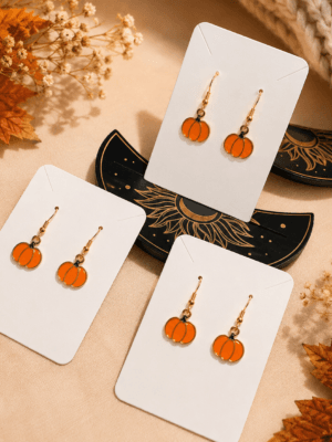 Pumpkin Dangle Earrings | Fall Earrings | Halloween & Thanksgiving Jewelry